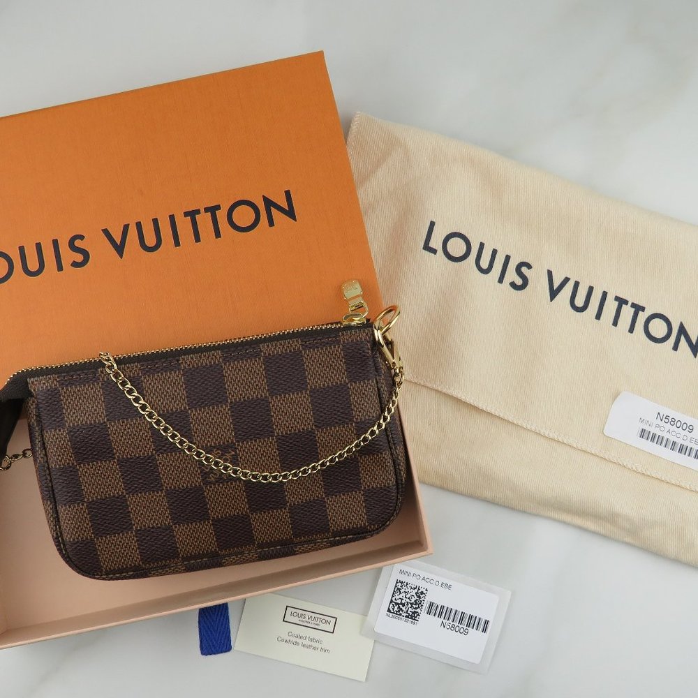 NWT Louis Vuitton Mini Pochette Damier Ebene